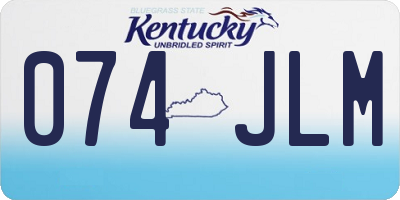 KY license plate 074JLM