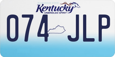 KY license plate 074JLP
