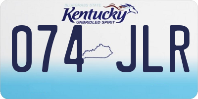 KY license plate 074JLR