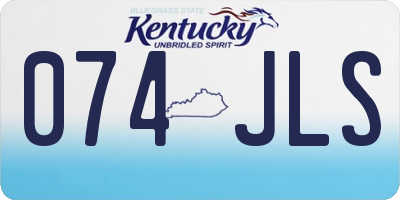 KY license plate 074JLS