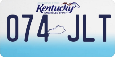 KY license plate 074JLT
