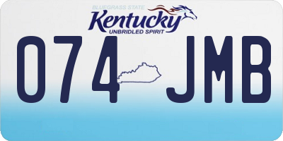 KY license plate 074JMB