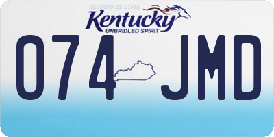 KY license plate 074JMD