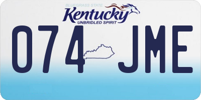KY license plate 074JME