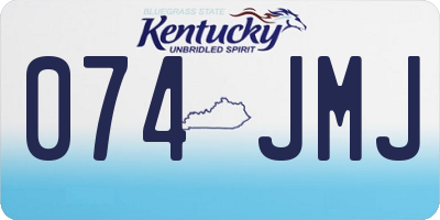 KY license plate 074JMJ