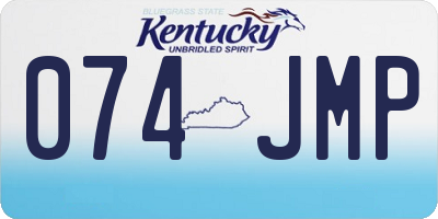 KY license plate 074JMP