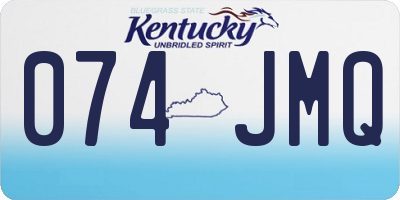 KY license plate 074JMQ