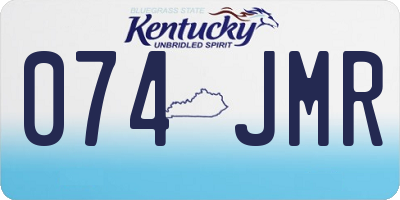 KY license plate 074JMR