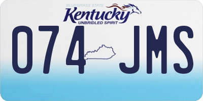 KY license plate 074JMS