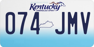 KY license plate 074JMV
