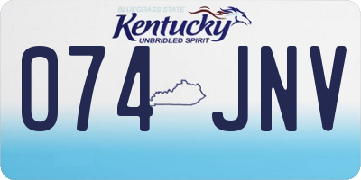 KY license plate 074JNV