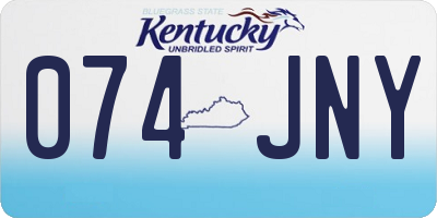 KY license plate 074JNY