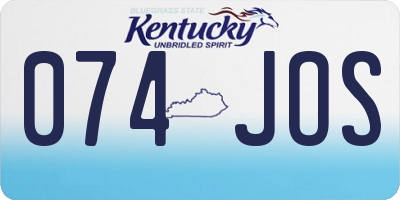 KY license plate 074JOS