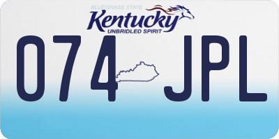 KY license plate 074JPL