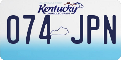 KY license plate 074JPN