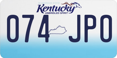 KY license plate 074JPO