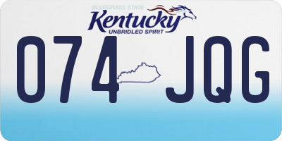 KY license plate 074JQG