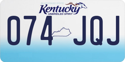 KY license plate 074JQJ