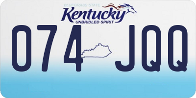 KY license plate 074JQQ