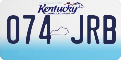 KY license plate 074JRB