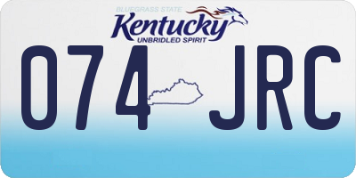 KY license plate 074JRC