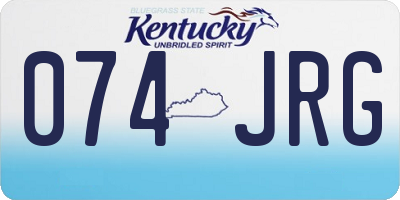 KY license plate 074JRG