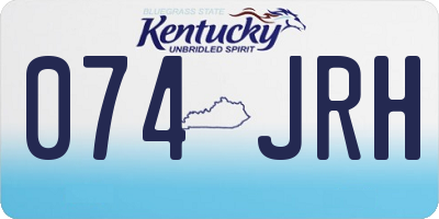 KY license plate 074JRH