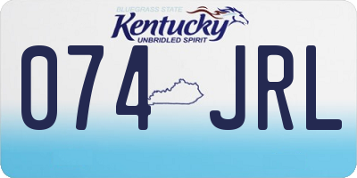 KY license plate 074JRL
