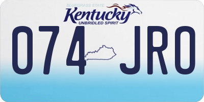 KY license plate 074JRO