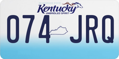 KY license plate 074JRQ