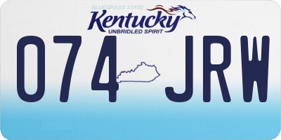 KY license plate 074JRW