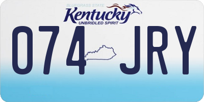KY license plate 074JRY
