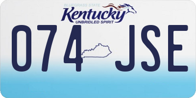 KY license plate 074JSE