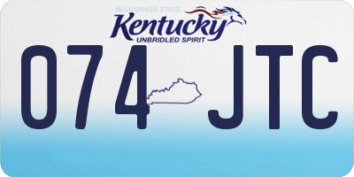 KY license plate 074JTC