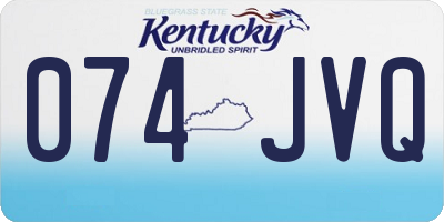 KY license plate 074JVQ
