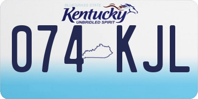 KY license plate 074KJL