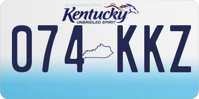 KY license plate 074KKZ