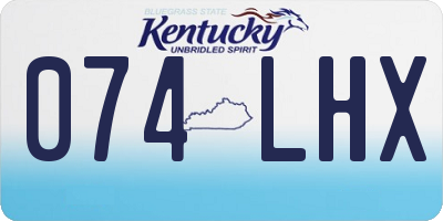 KY license plate 074LHX