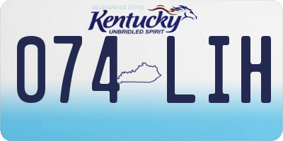 KY license plate 074LIH