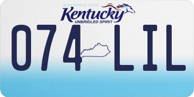 KY license plate 074LIL
