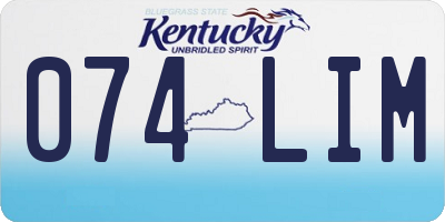 KY license plate 074LIM