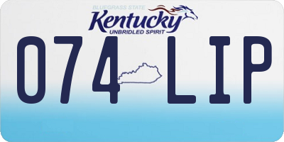 KY license plate 074LIP