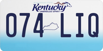 KY license plate 074LIQ