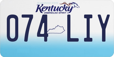 KY license plate 074LIY