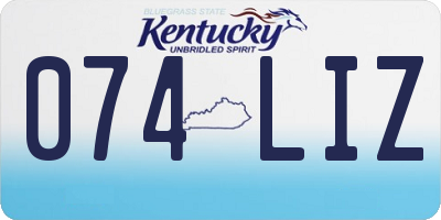KY license plate 074LIZ