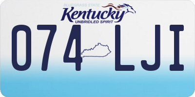 KY license plate 074LJI