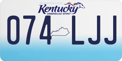 KY license plate 074LJJ