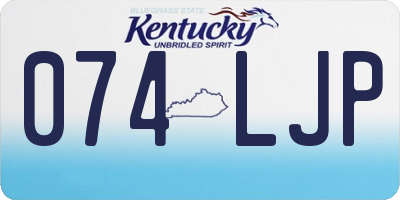 KY license plate 074LJP