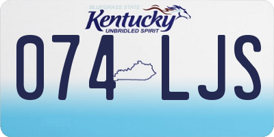 KY license plate 074LJS
