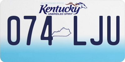 KY license plate 074LJU